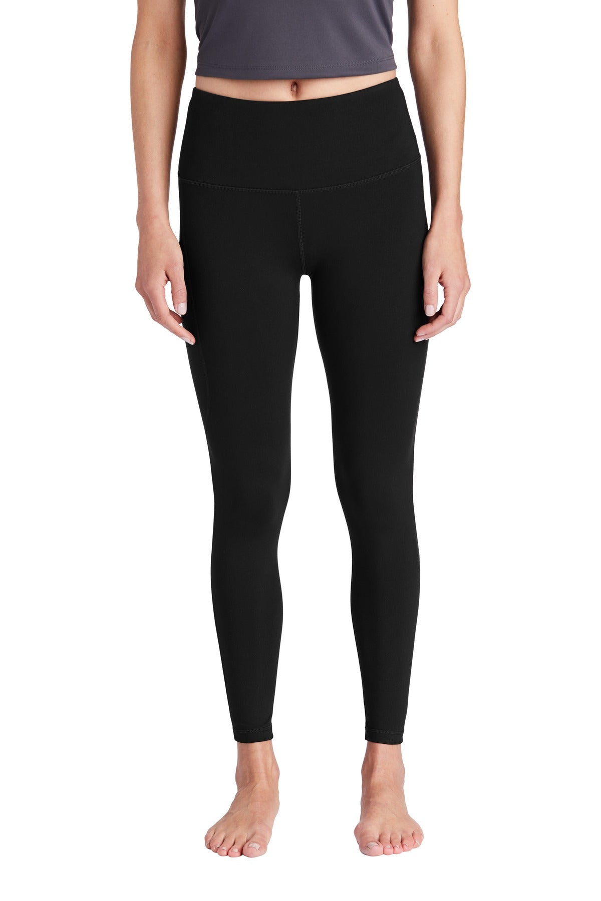 Sport-Tek  Women's High Rise 7/8 Legging LPST891 - Black