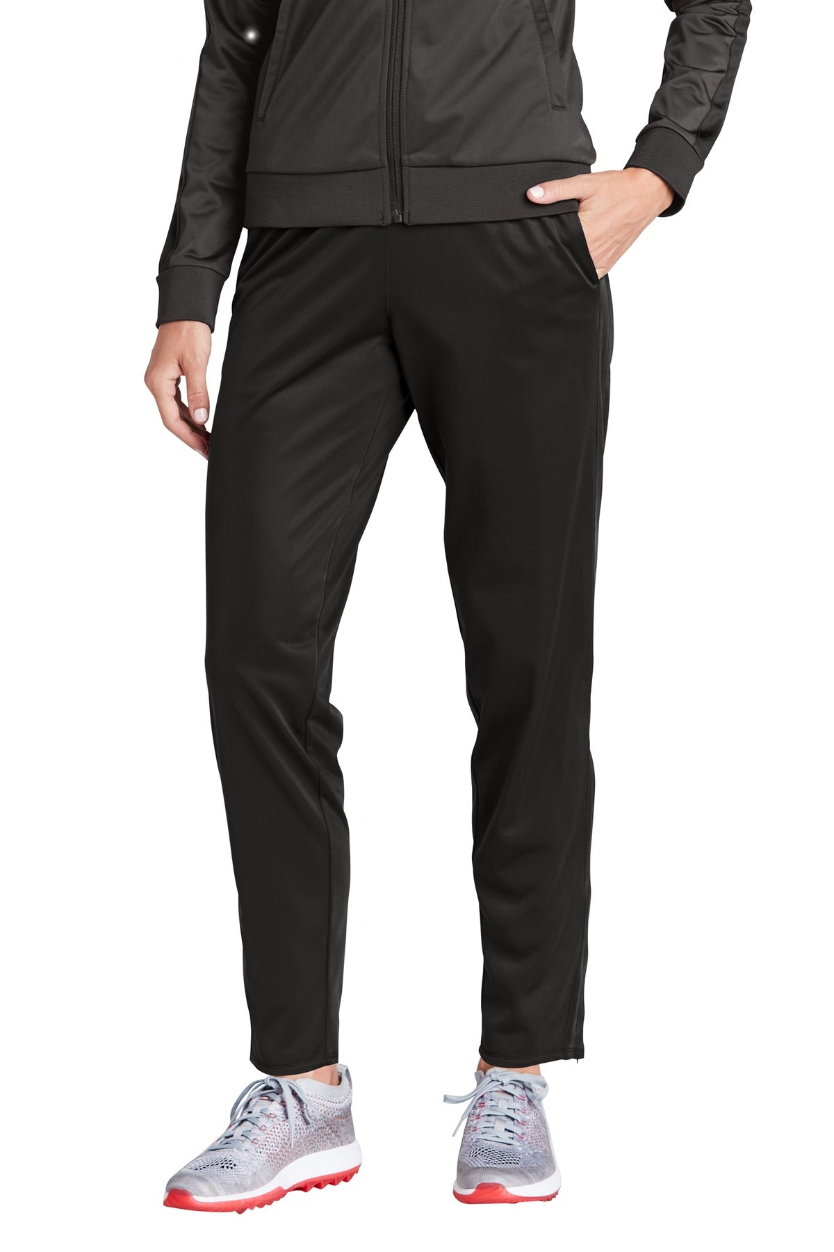 Sport-Tek  Women's Tricot Track Jogger. LPST95 - Black