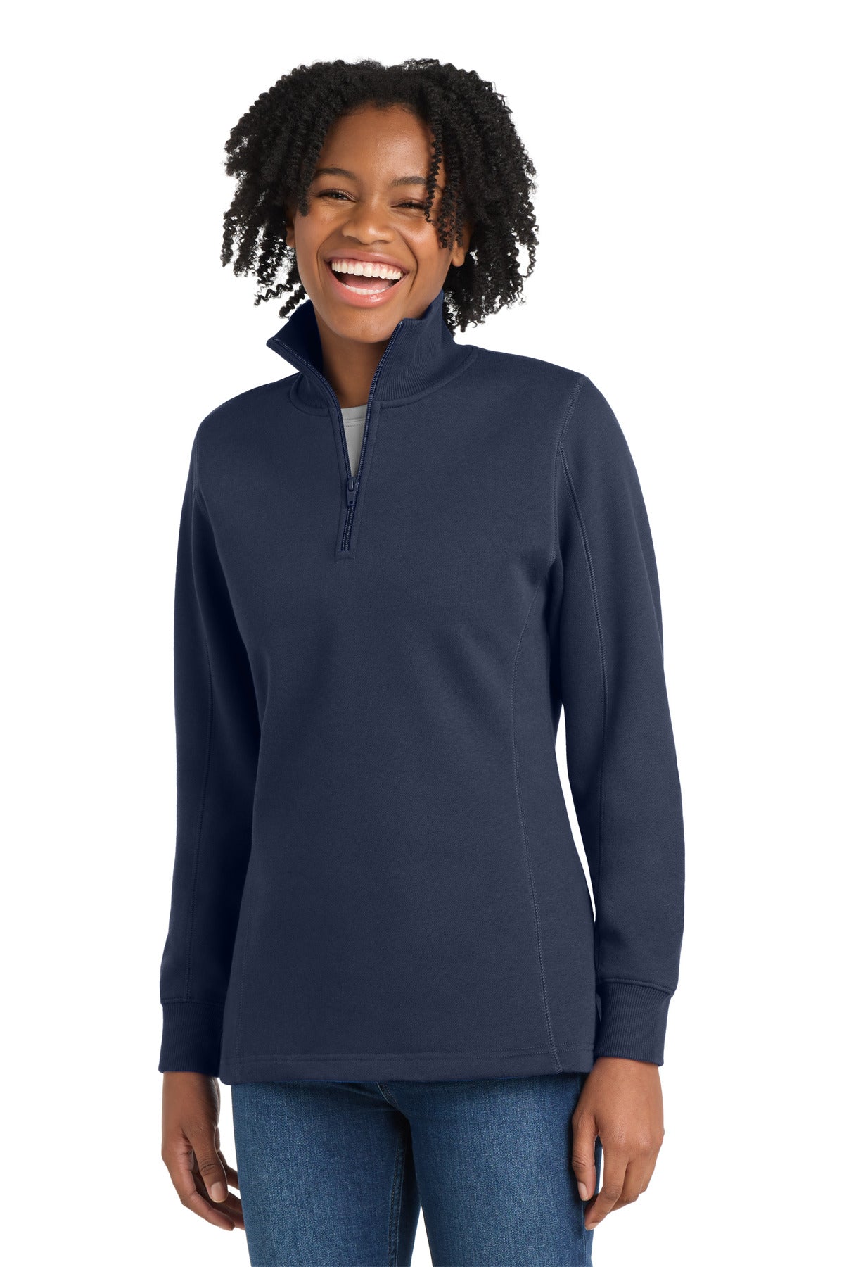 Sport-Tek Women's 1/4-Zip Sweatshirt. LST253 - True Navy