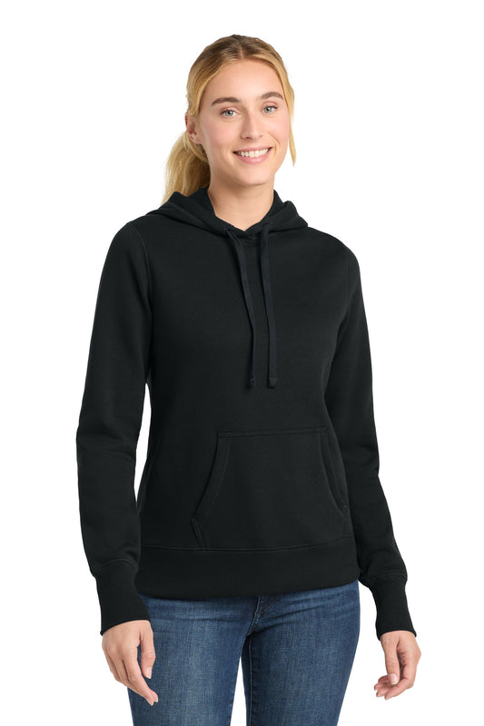 Sport-Tek Women's Pullover Hooded Sweatshirt. LST254 - Black