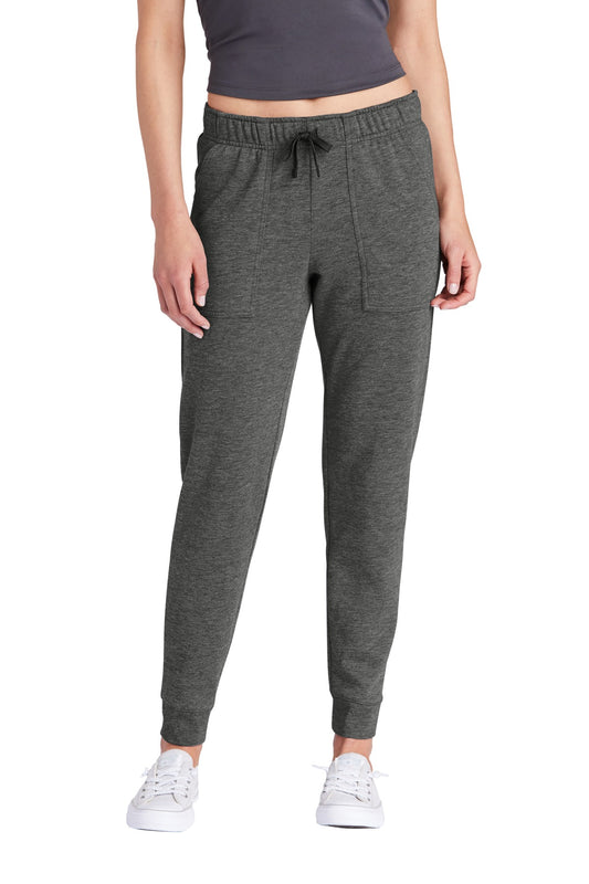 Sport-Tek  Women's PosiCharge  Tri-Blend Wicking Fleece Jogger LST299 - Dark Grey Heather