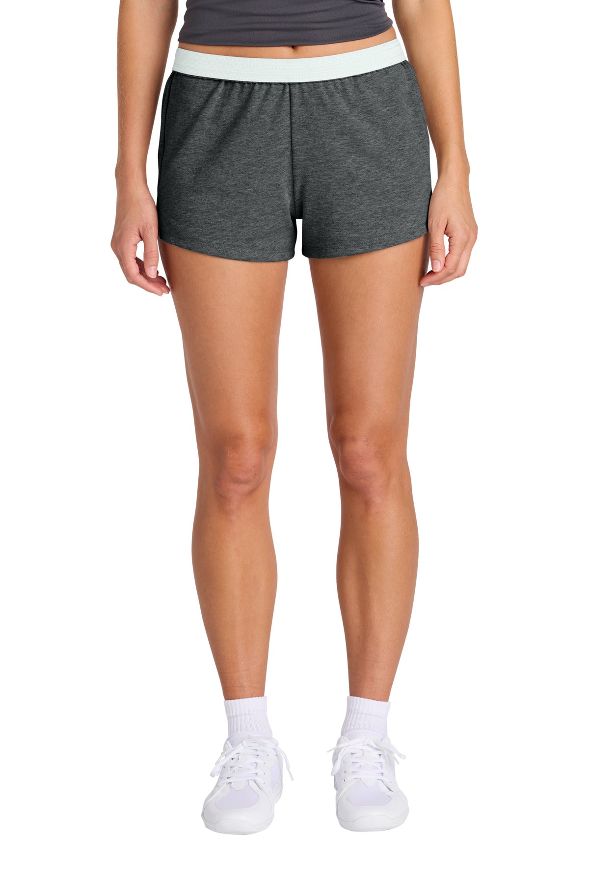 Sport-Tek Women's Jersey Knit Squad Short LST311 - Dark Grey Heather