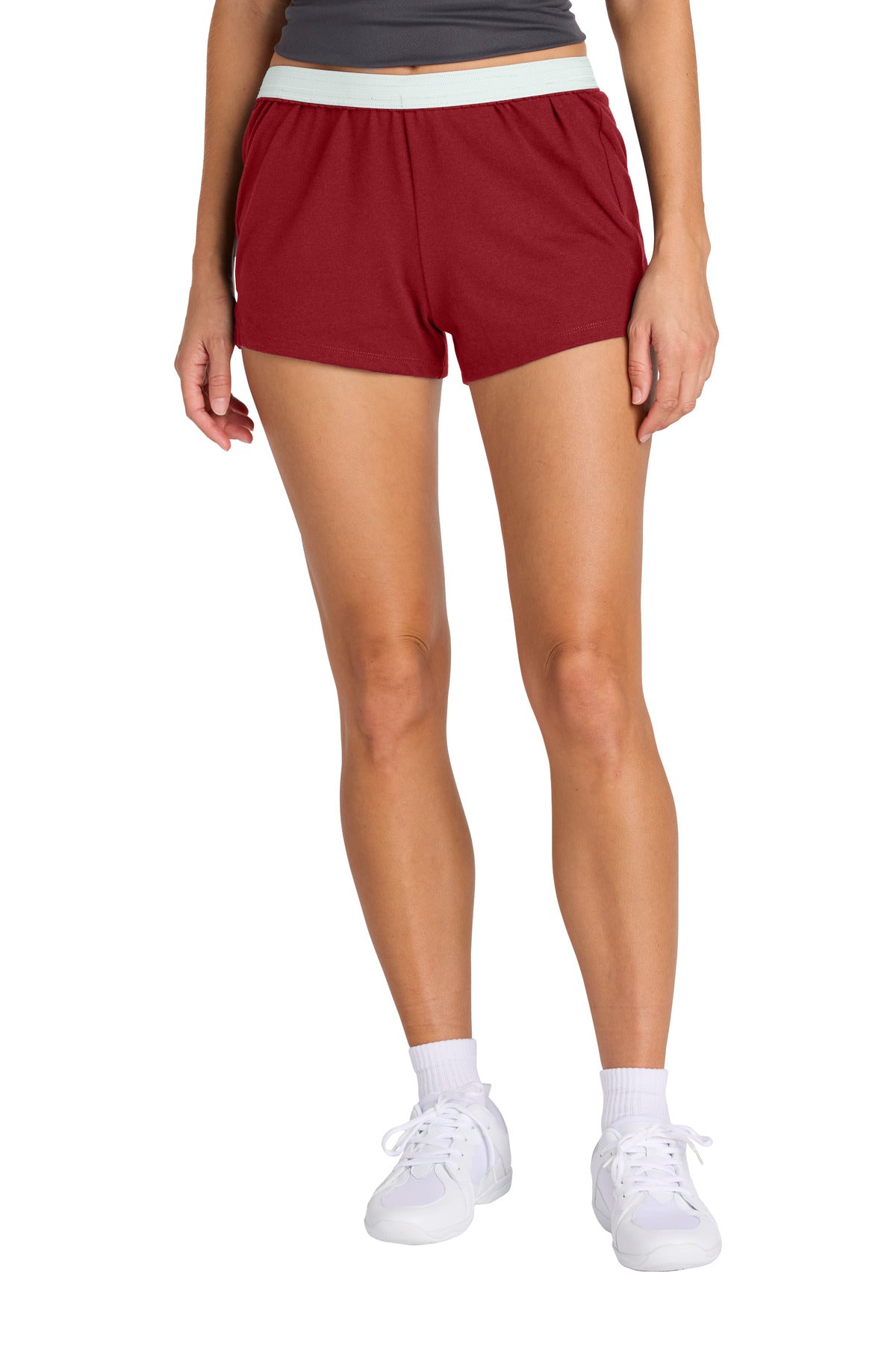 Sport-Tek Women's Jersey Knit Squad Short LST311 - Deep Red
