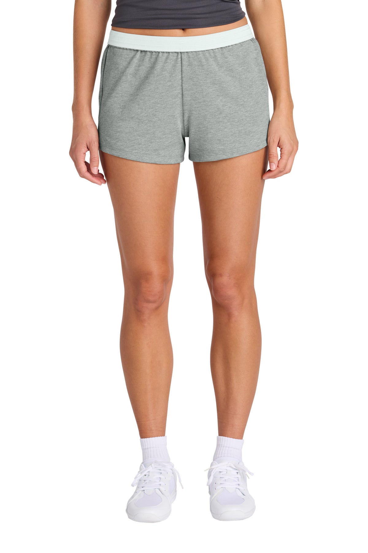 Sport-Tek Women's Jersey Knit Squad Short LST311 - Heather Grey