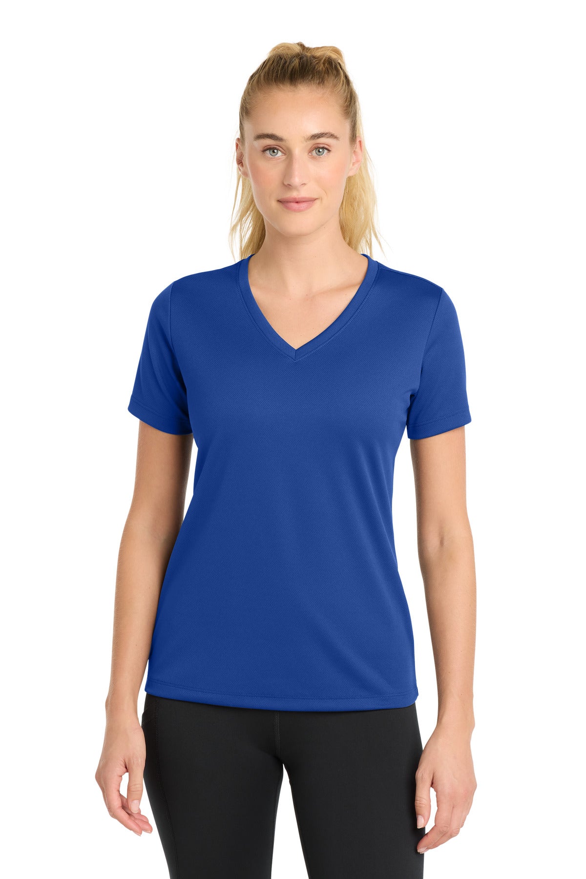 Sport-Tek Women's PosiCharge RacerMesh V-Neck Tee. LST340 - True Royal