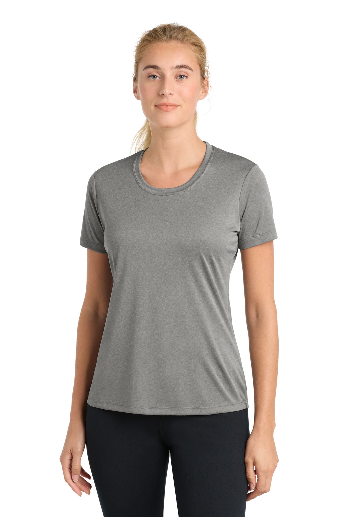 Sport-Tek Women's PosiCharge Competitor Tee. LST350 - Grey Concrete Heather