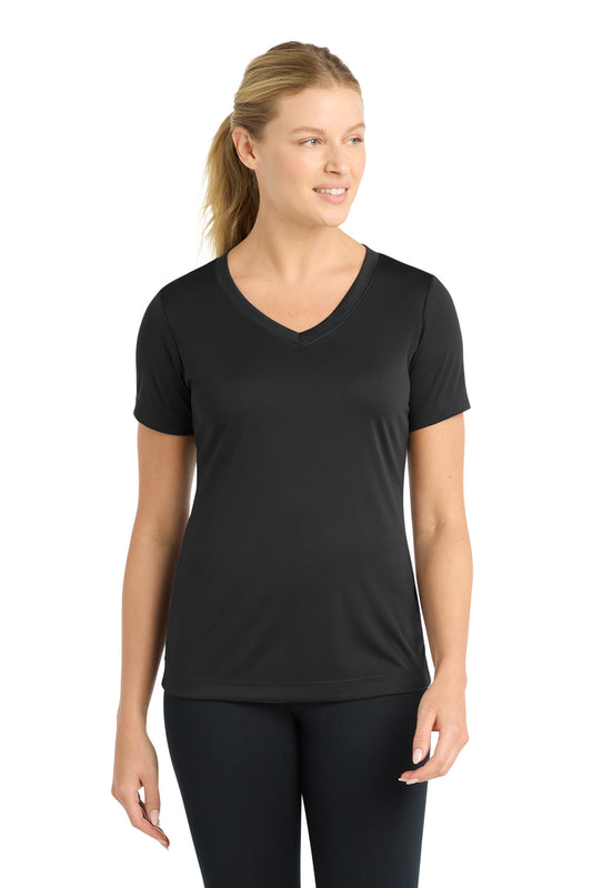 Sport-Tek Women's PosiCharge Competitor V-Neck Tee. LST353 - Black
