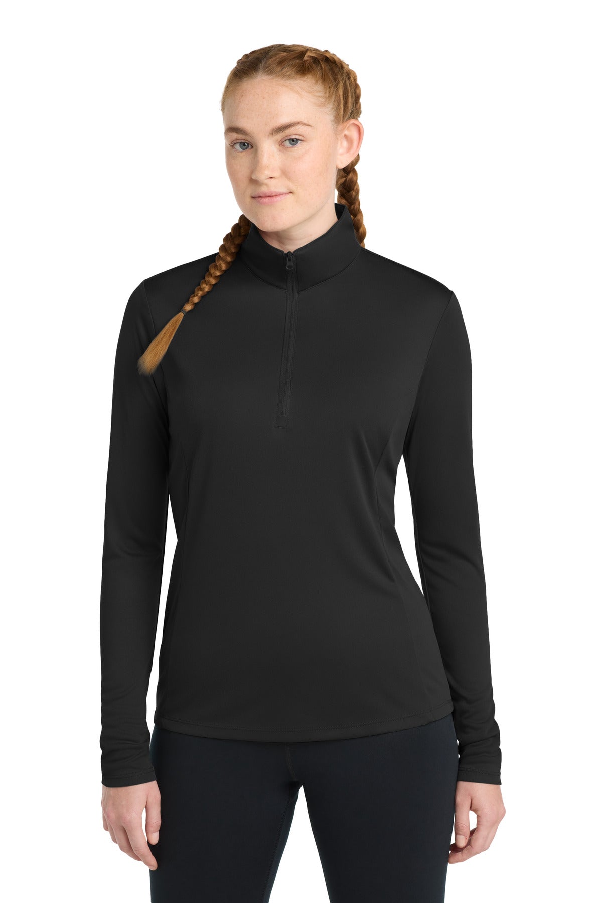 Sport-Tek Women's PosiCharge Competitor 1/4-Zip Pullover. LST357 - Black