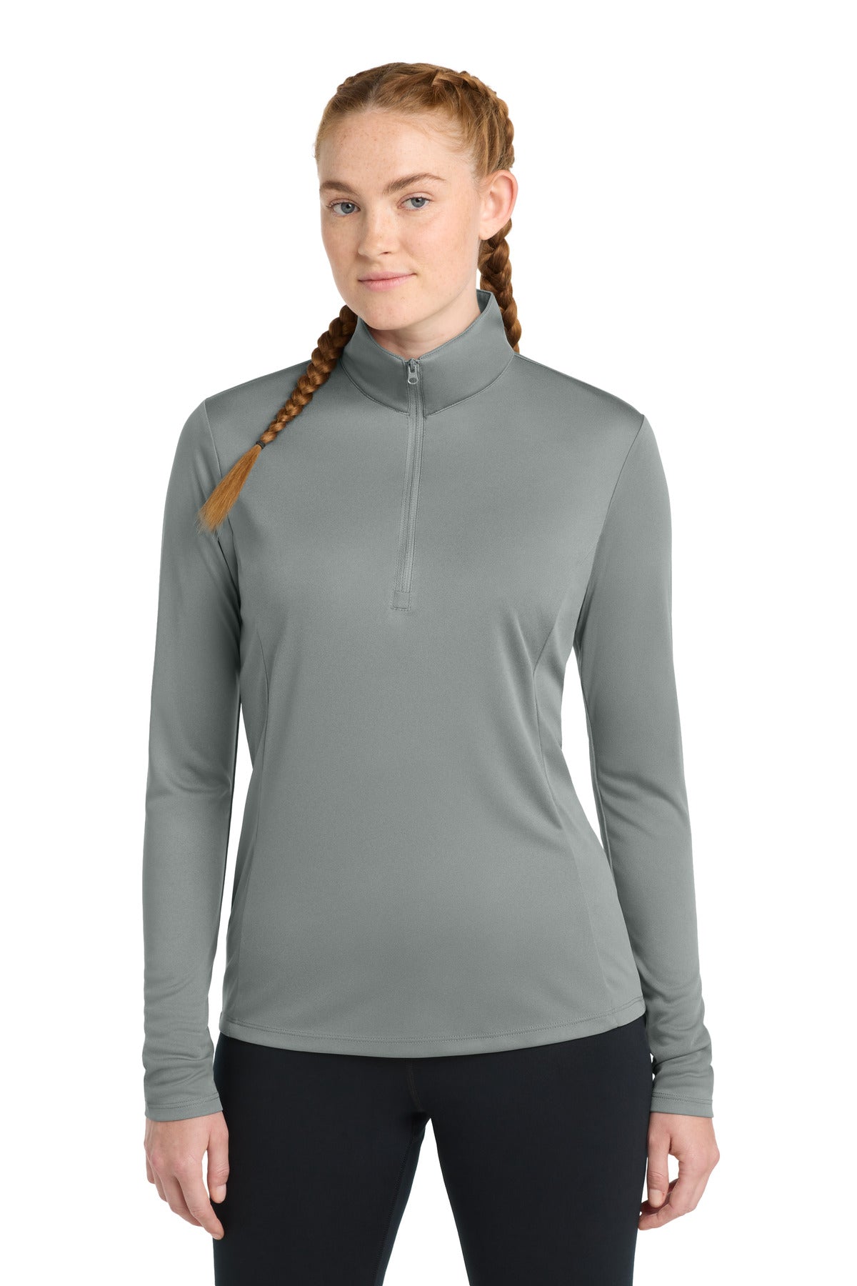 Sport-Tek Women's PosiCharge Competitor 1/4-Zip Pullover. LST357 - Grey Concrete