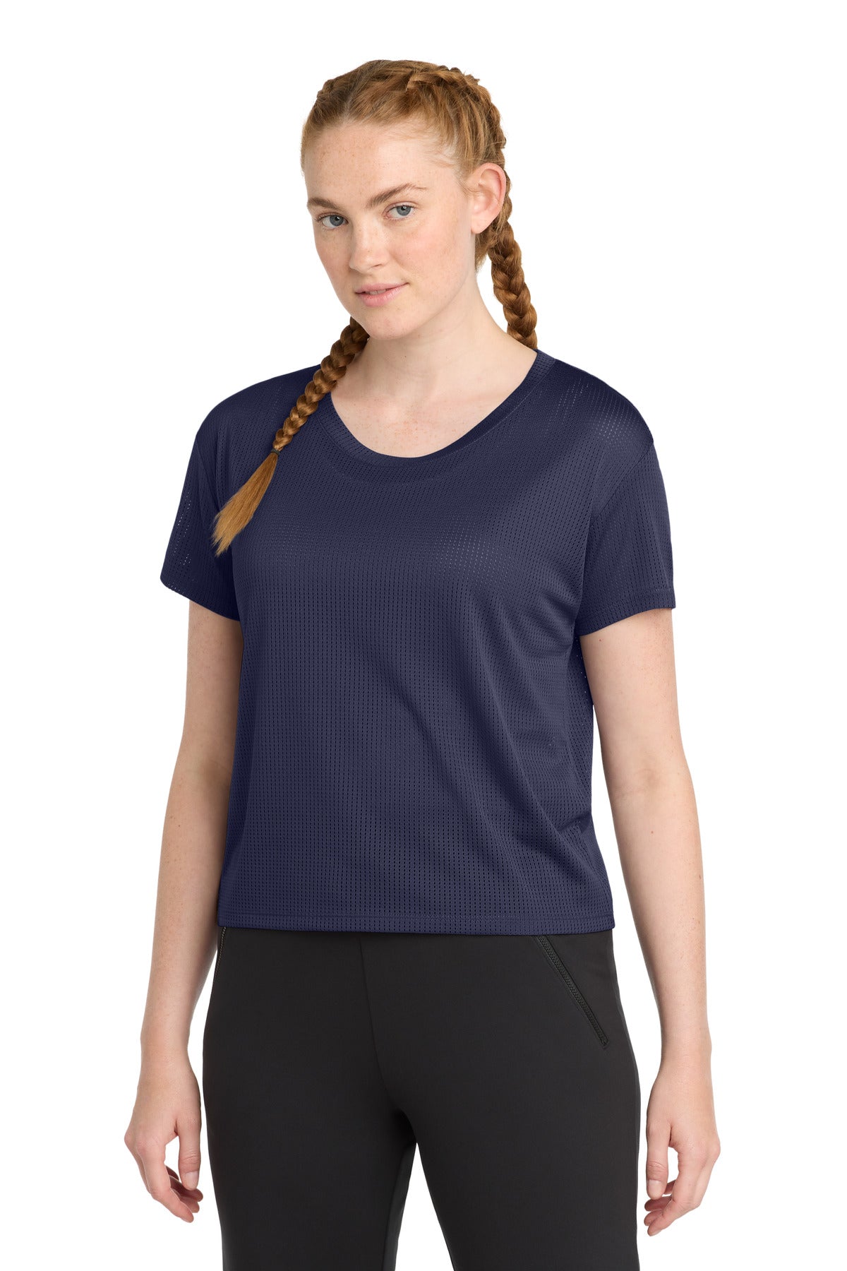 Sport-Tek  Women's PosiCharge  Draft Crop Tee. LST411 - True Navy