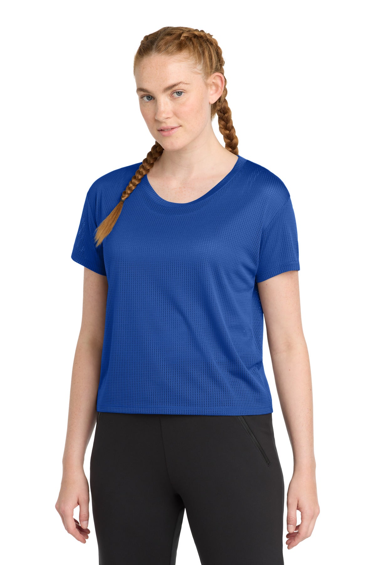 Sport-Tek  Women's PosiCharge  Draft Crop Tee. LST411 - True Royal