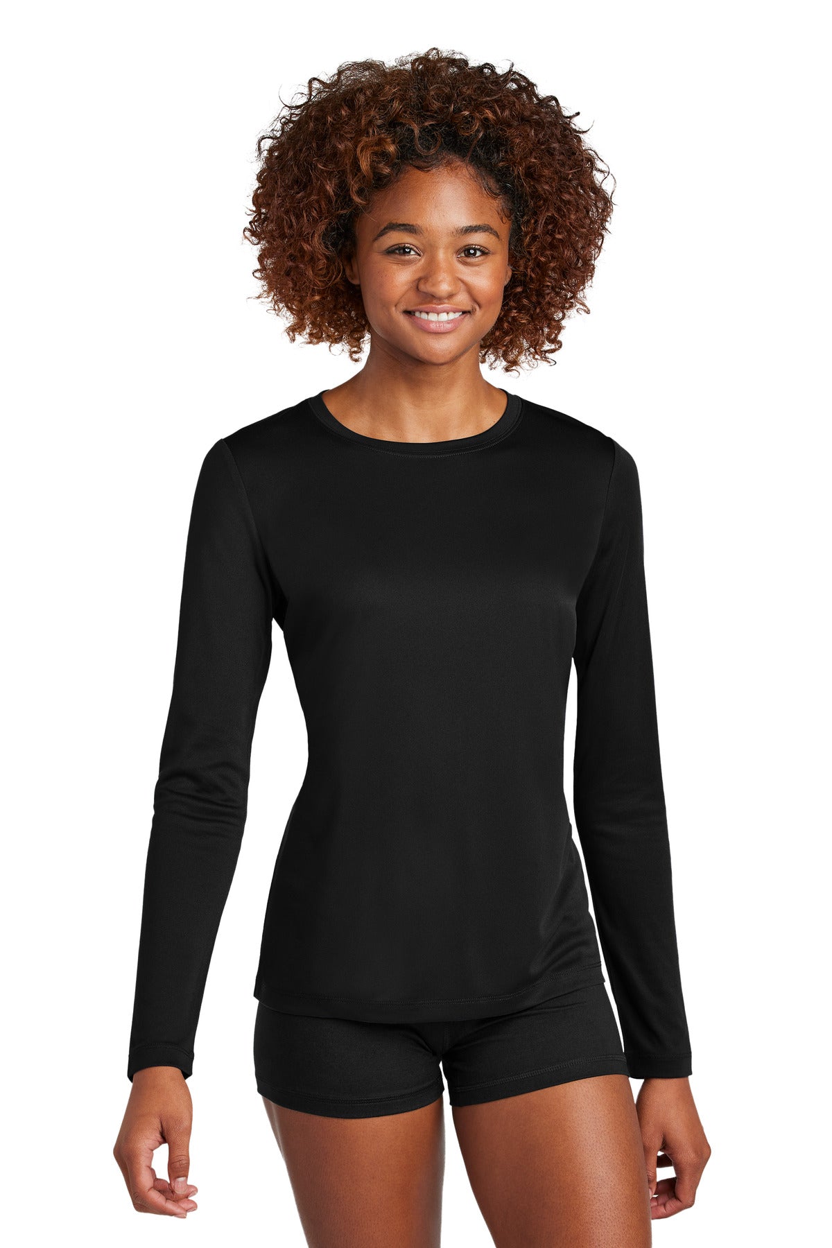 Sport-Tek Women's Posi-UV Pro Long Sleeve LST420LS - Black