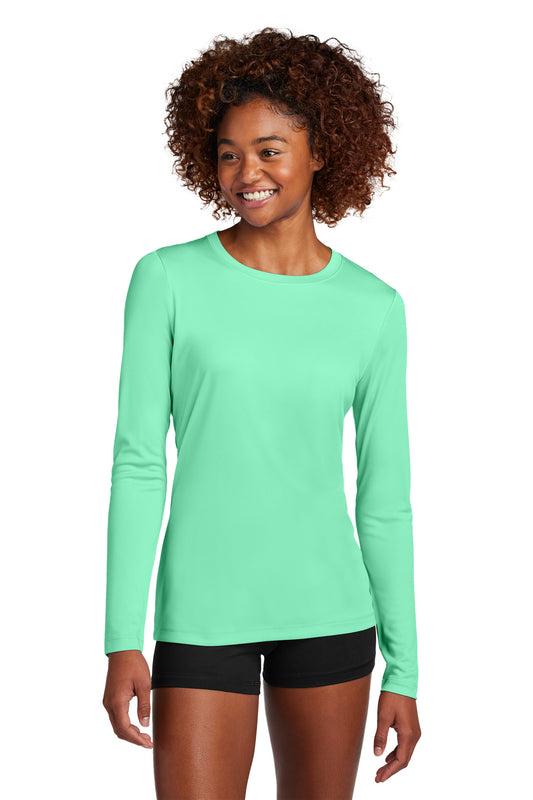 Sport-Tek Women's Posi-UV Pro Long Sleeve LST420LS - Bright Seafoam