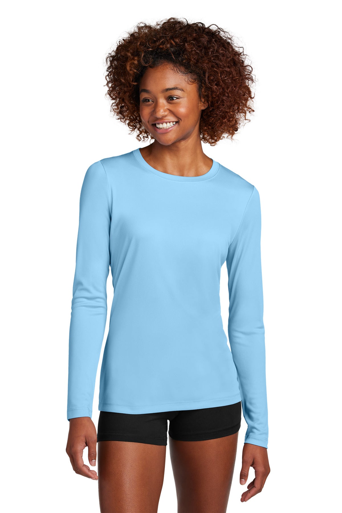 Sport-Tek Women's Posi-UV Pro Long Sleeve LST420LS - Light Blue