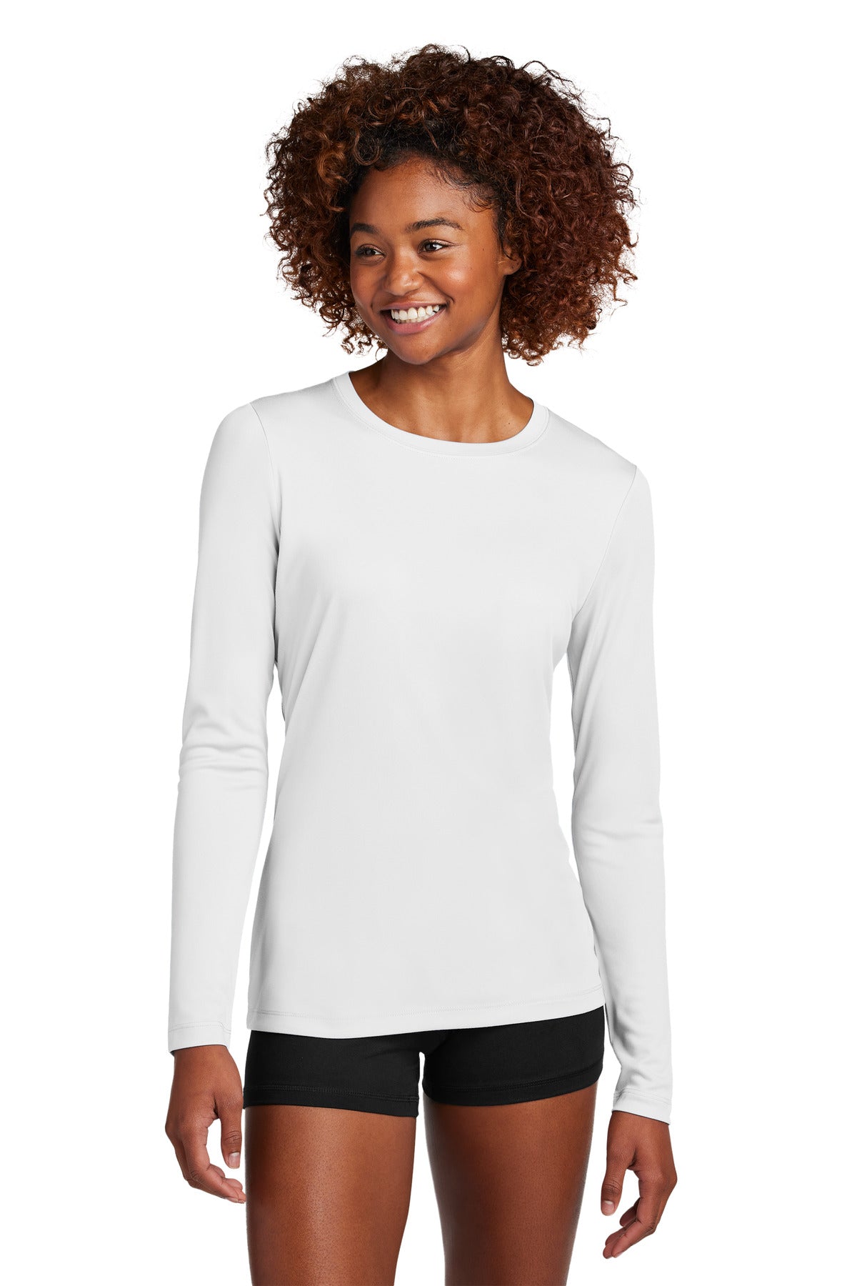 Sport-Tek Women's Posi-UV Pro Long Sleeve LST420LS - White