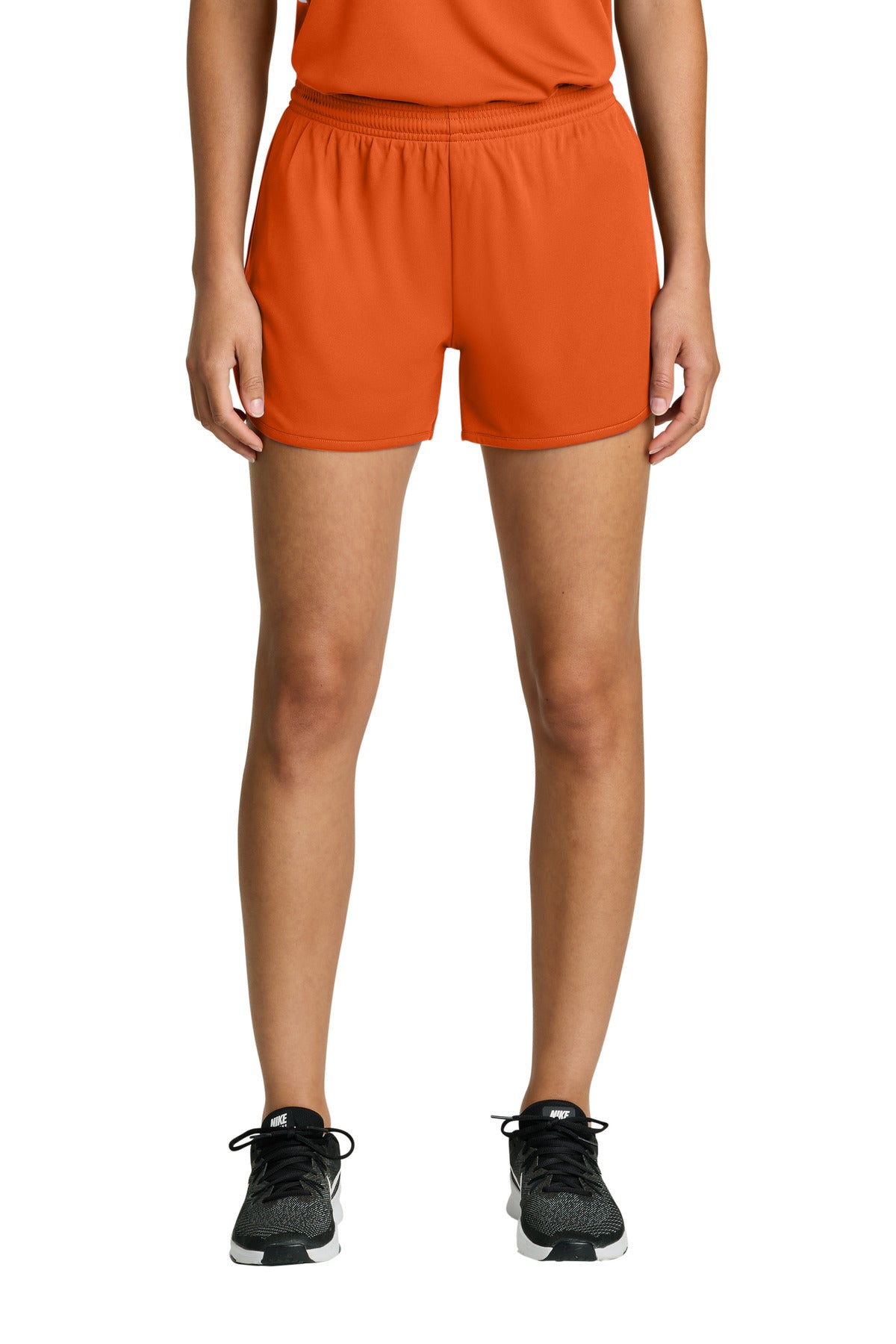 Sport-Tek Women's Club 3  Track Short LST447 - Deep Orange