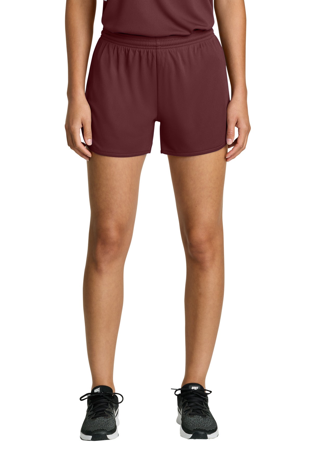 Sport-Tek Women's Club 3  Track Short LST447 - Maroon