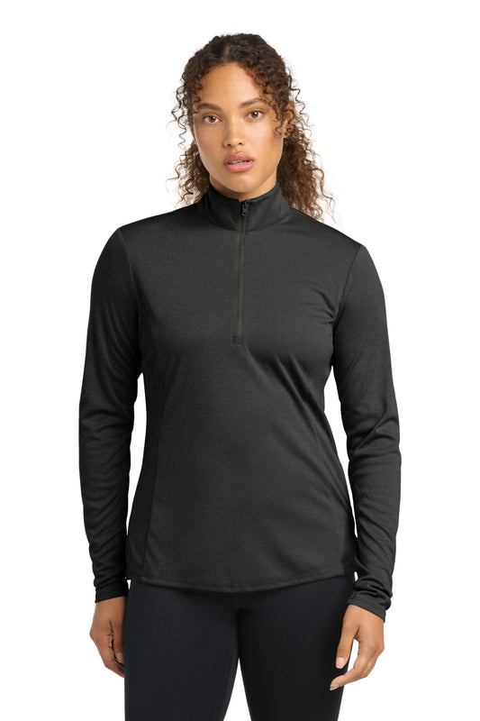 Sport-Tek  Women's Endeavor 1/2-Zip Pullover. LST469 - Black Heather