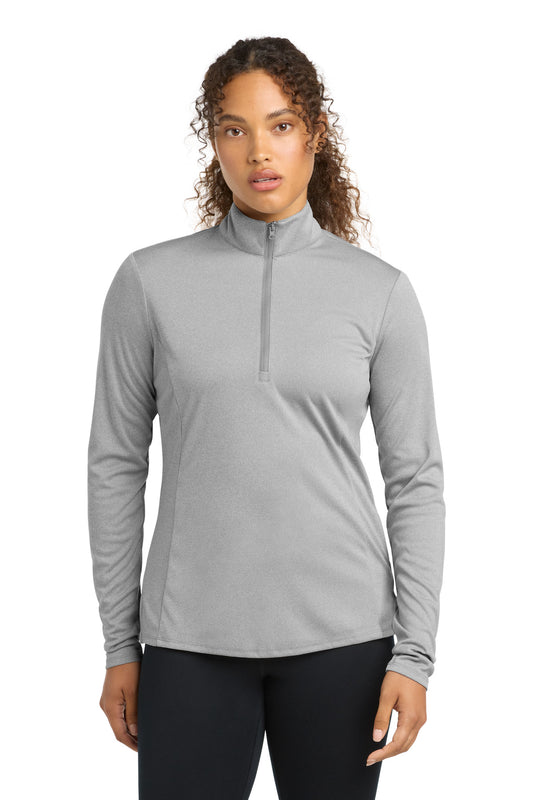 Sport-Tek  Women's Endeavor 1/2-Zip Pullover. LST469 - Light Grey Heather
