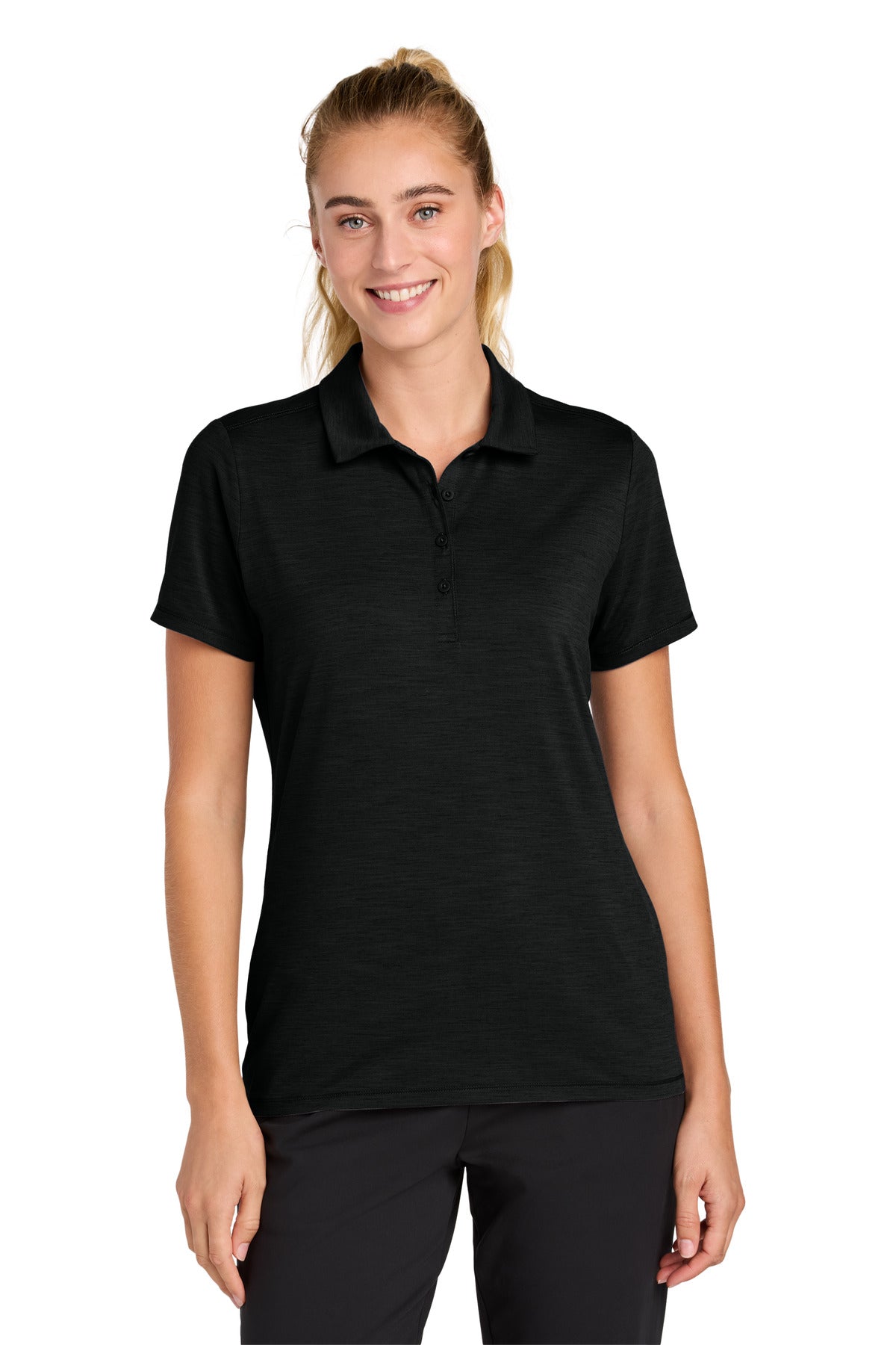 Sport-Tek Women's Versa Polo LST490 - Black
