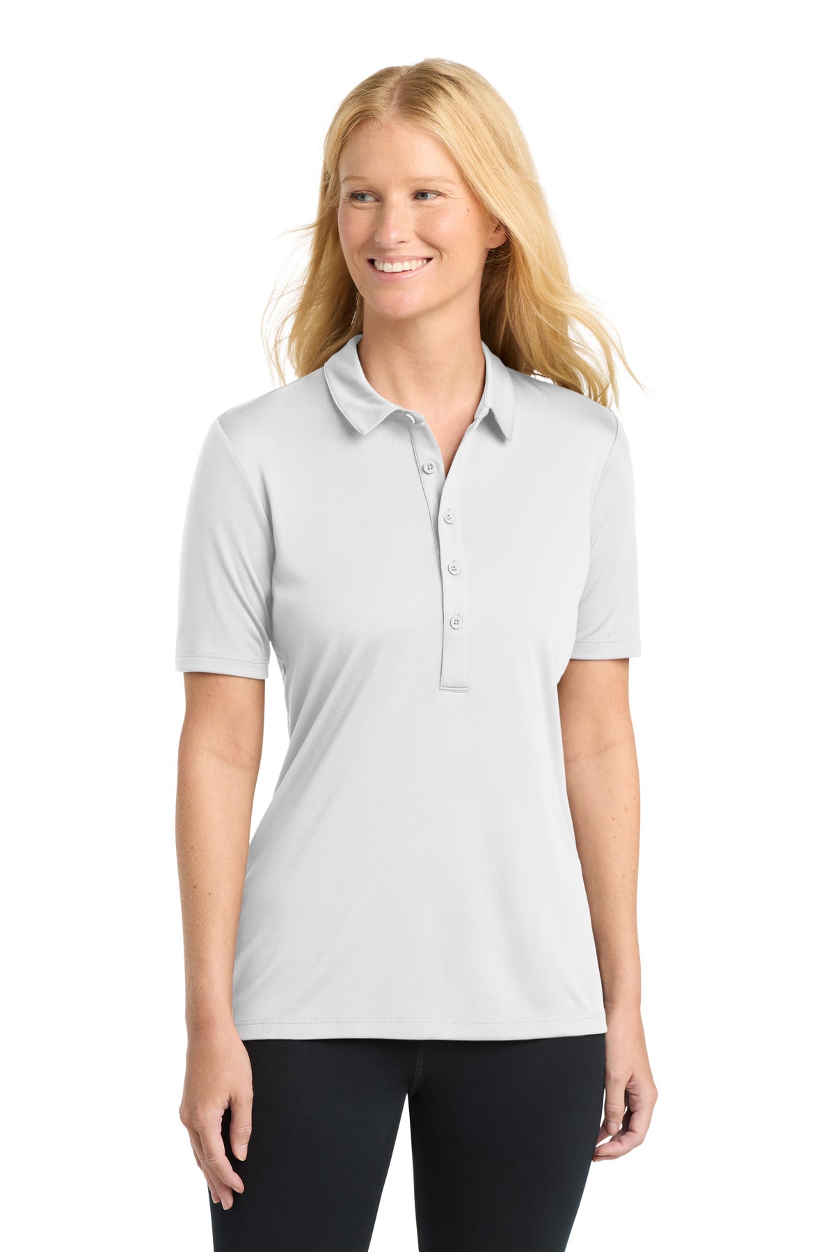 Sport-Tek Women's Posi-UV  Pro Polo.  LST520 - White