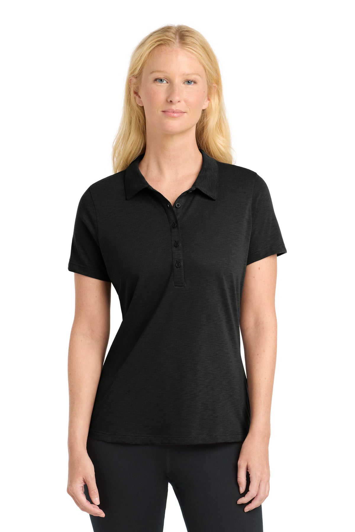 Sport-Tek Women's PosiCharge Strive Polo. LST530 - Black