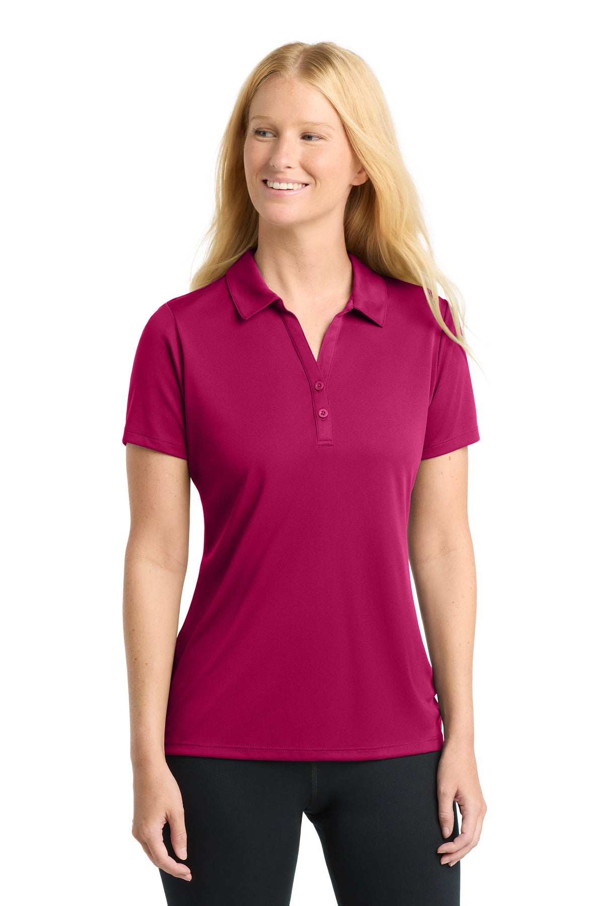 Sport-Tek  Women's PosiCharge  Competitor  Polo. LST550 - Pink Raspberry
