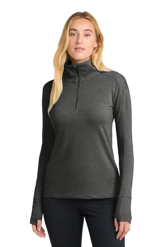Sport-Tek Women's Sport-Wick Flex Fleece 1/4-Zip. LST561 - Dark Grey Heather