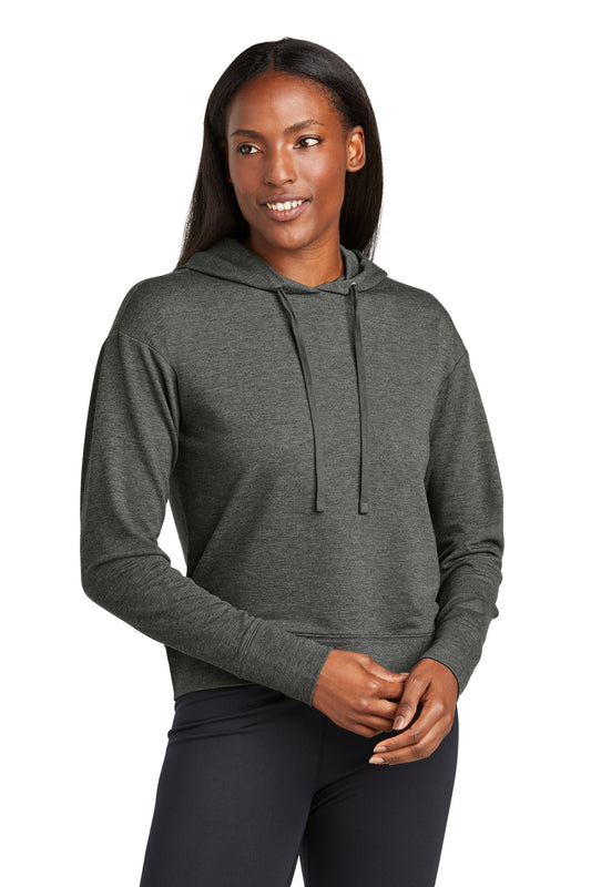 Sport-Tek Women's Sport-Wick Flex Fleece Pullover Hoodie LST562 - Dark Grey Heather