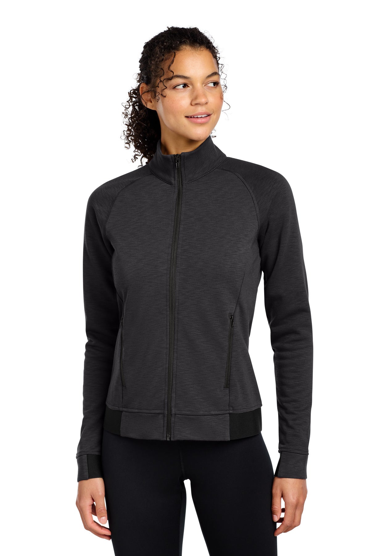 Sport-Tek Women's PosiCharge Strive Full-Zip LST570 - Black