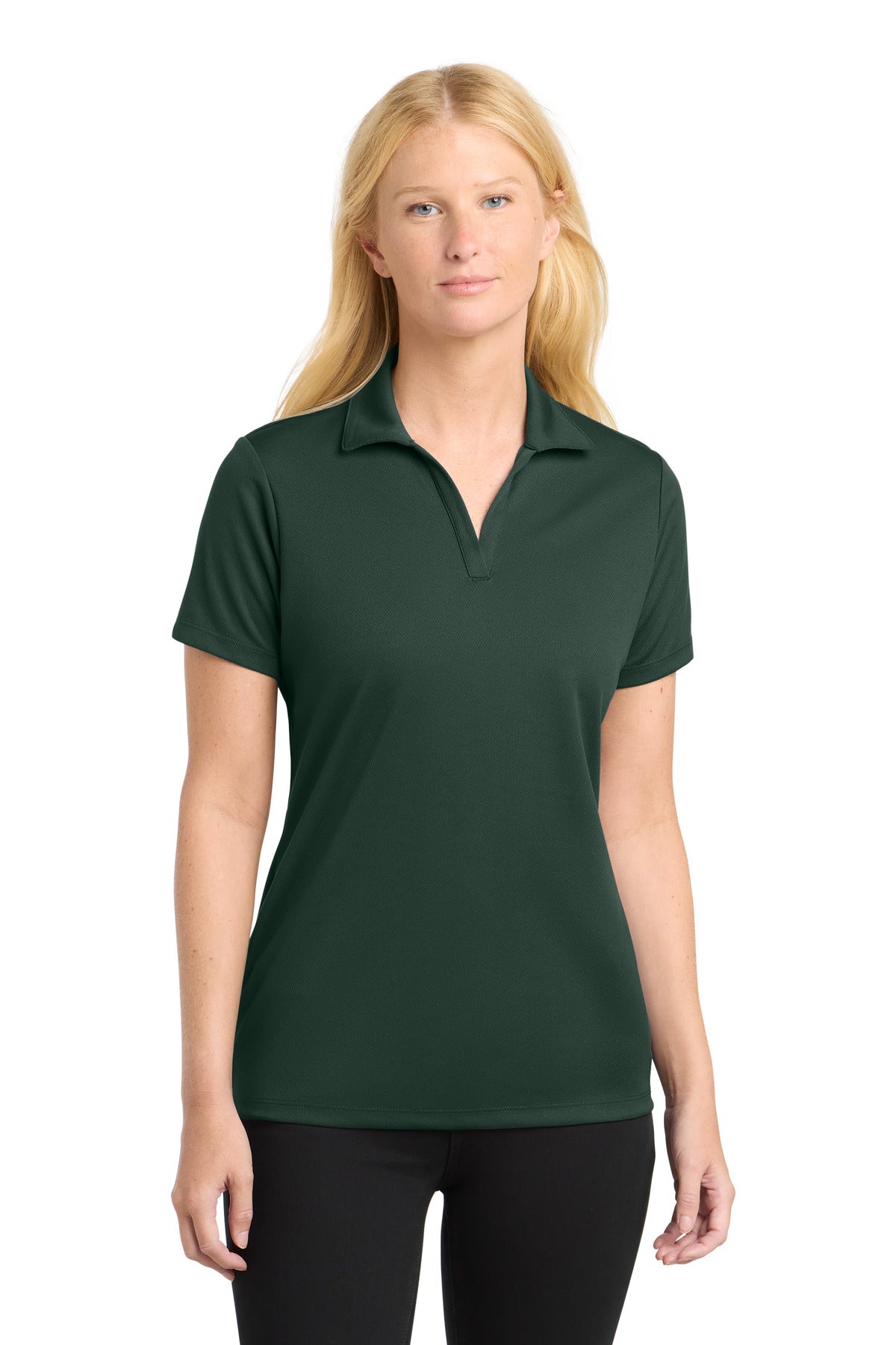 Sport-Tek Women's PosiCharge RacerMesh Polo. LST640 - Dark Forest Green