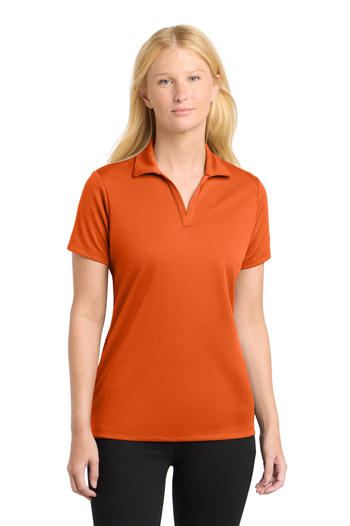 Sport-Tek Women's PosiCharge RacerMesh Polo. LST640 - Deep Orange