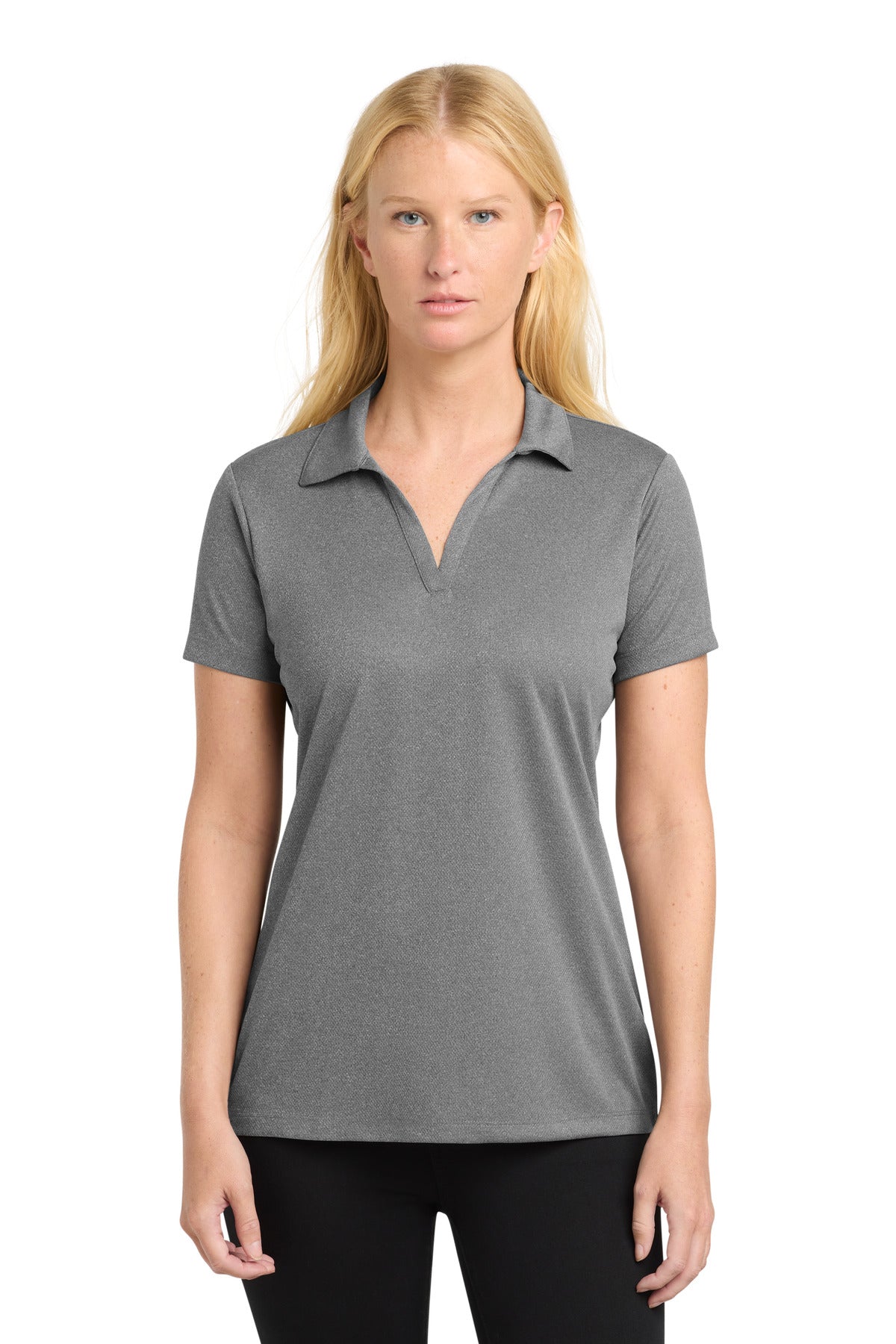 Sport-Tek Women's PosiCharge RacerMesh Polo. LST640 - Grey Heather