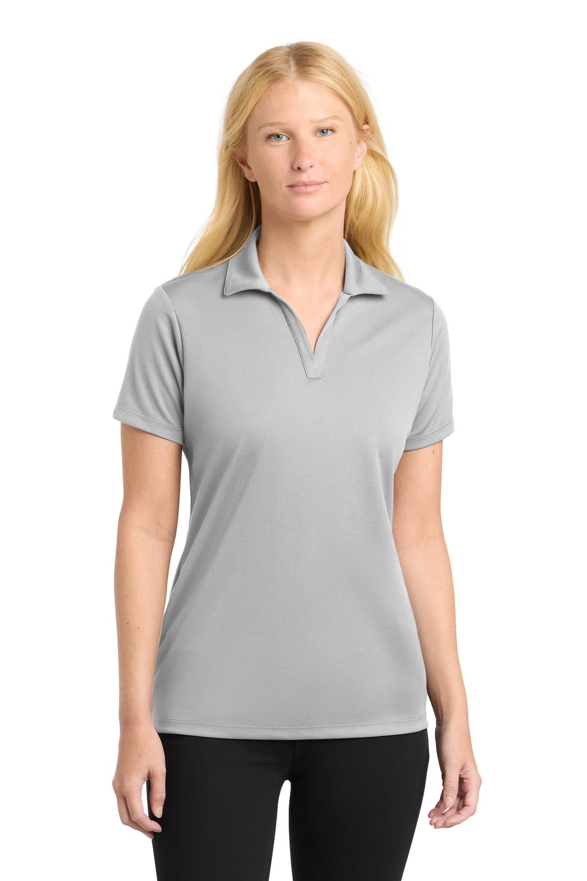 Sport-Tek Women's PosiCharge RacerMesh Polo. LST640 - Silver