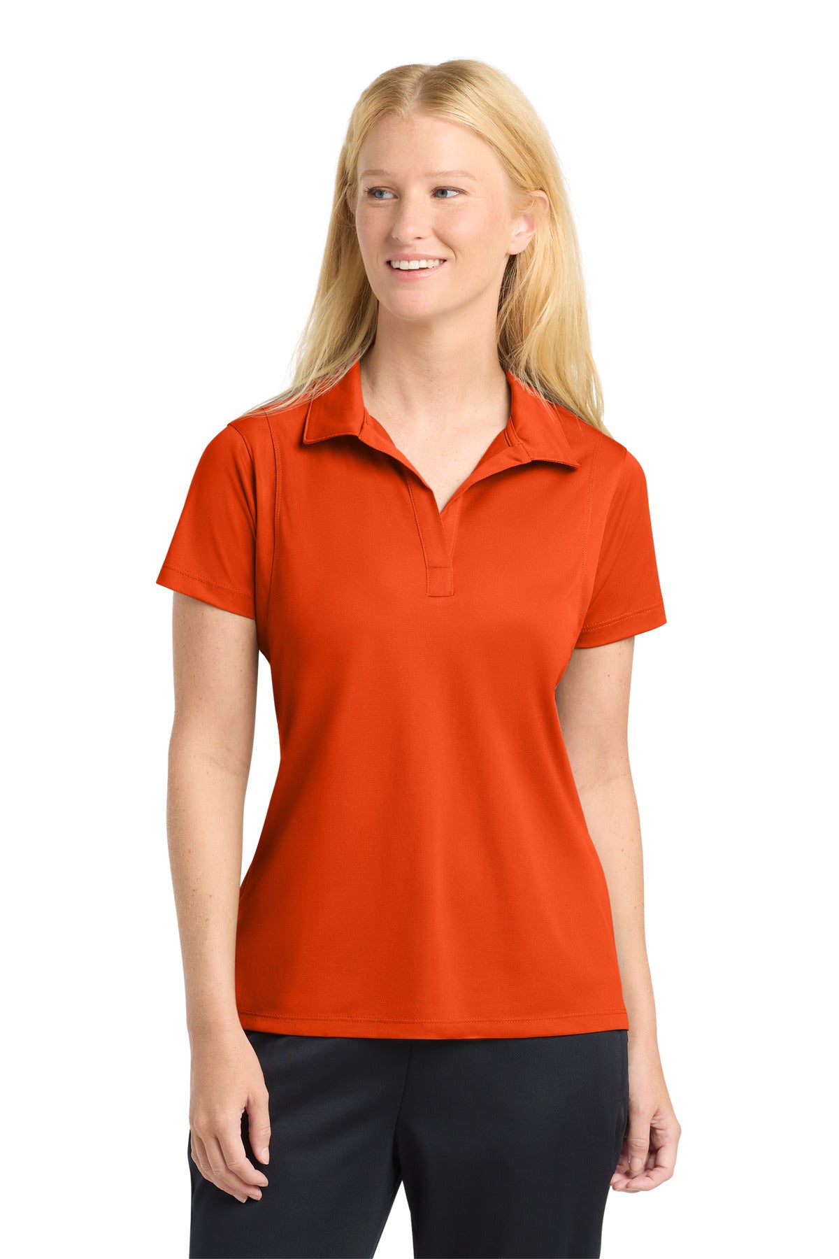 Sport-Tek Women's Micropique Sport-Wick Polo. LST650 - Deep Orange