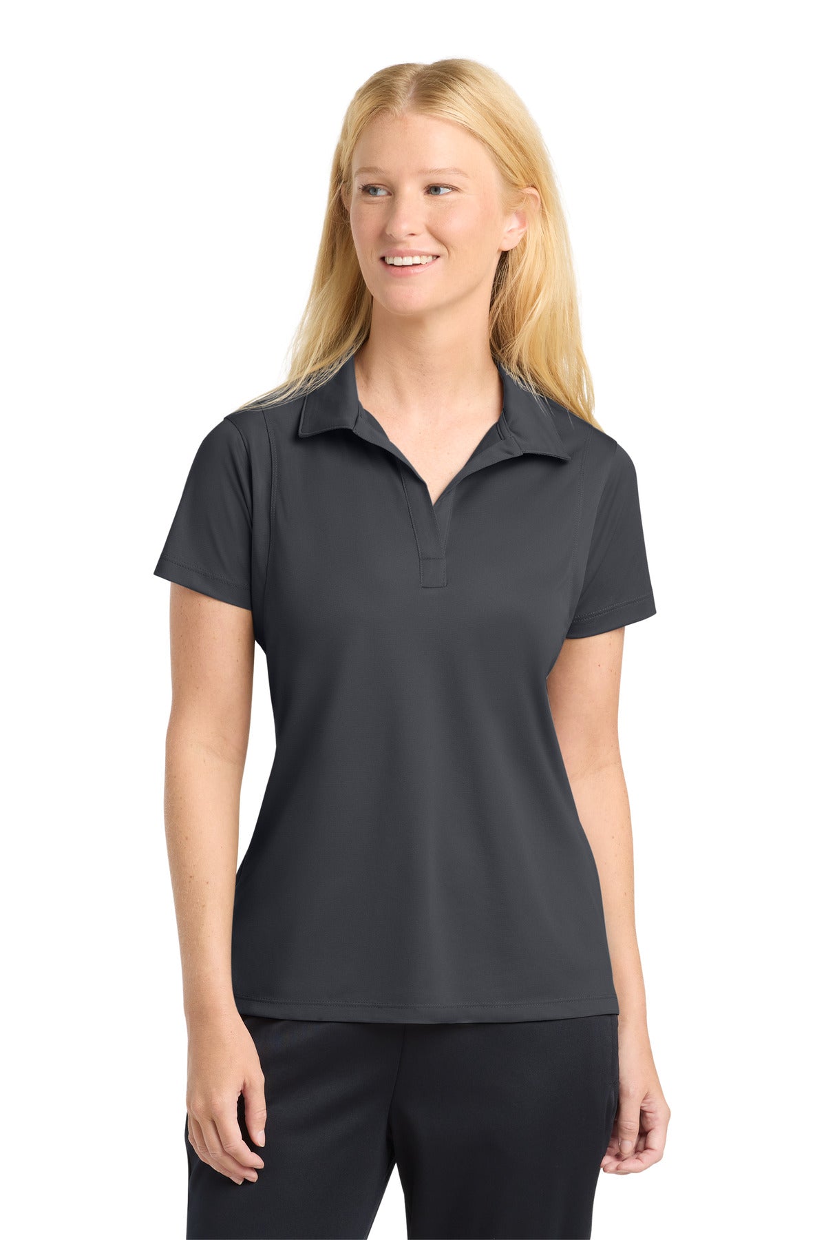 Sport-Tek Women's Micropique Sport-Wick Polo. LST650 - Iron Grey