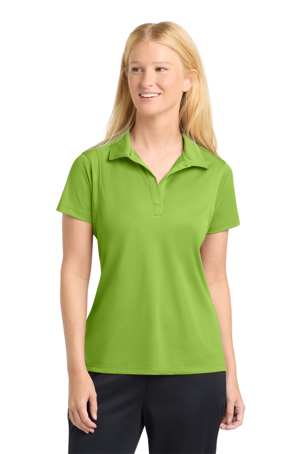 Sport-Tek Women's Micropique Sport-Wick Polo. LST650 - Lime Shock