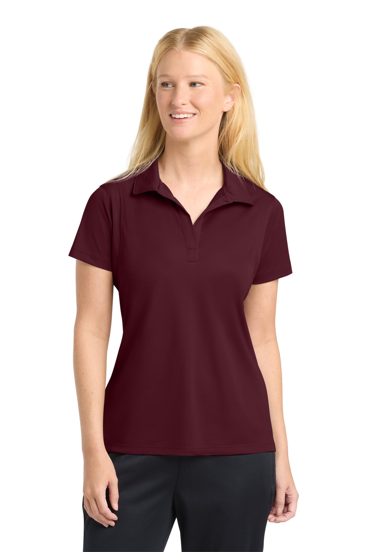 Sport-Tek Women's Micropique Sport-Wick Polo. LST650 - Maroon