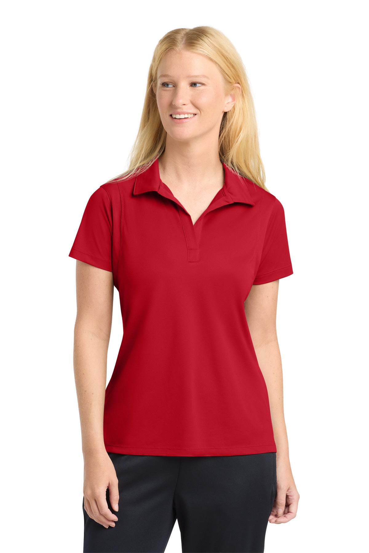 Sport-Tek Women's Micropique Sport-Wick Polo. LST650 - True Red