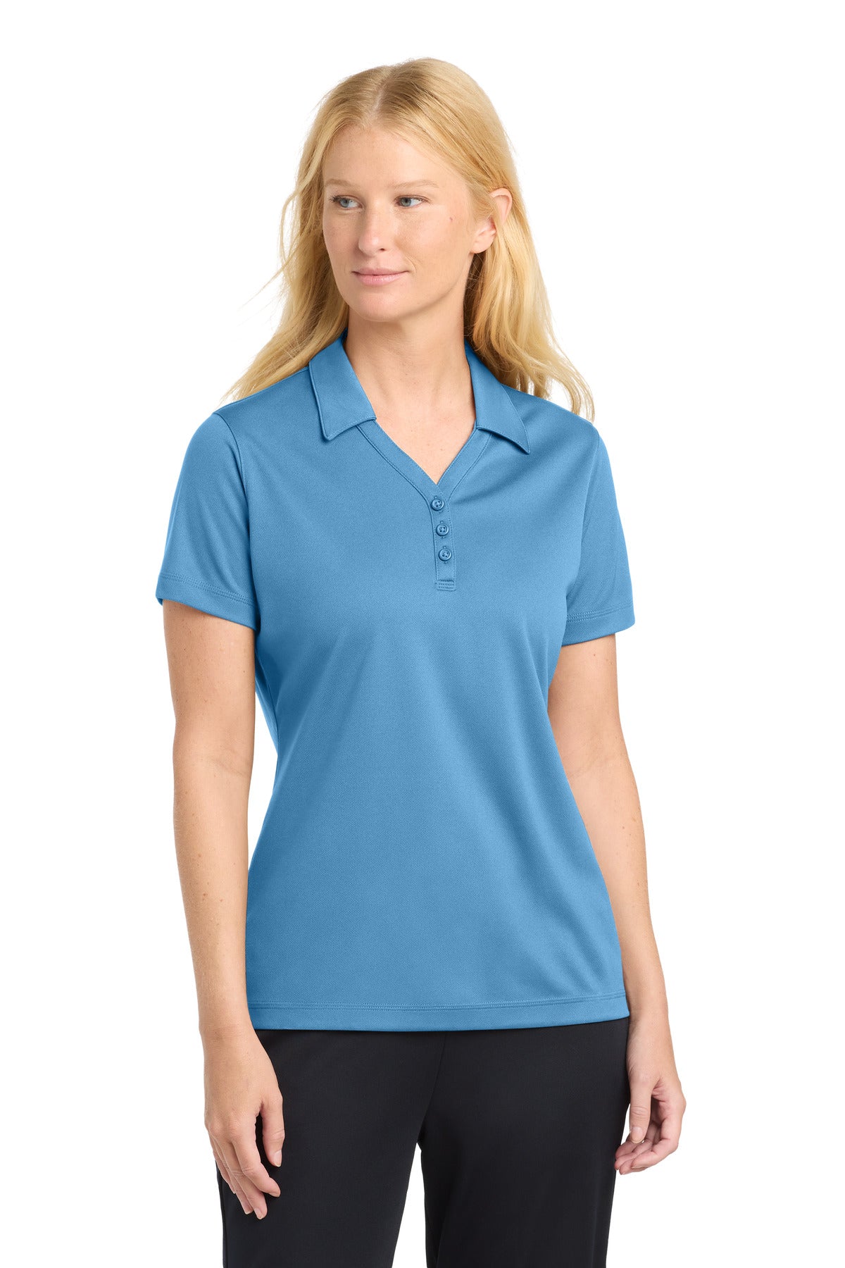 Sport-Tek Women's PosiCharge Micro-Mesh Polo. LST680 - Carolina Blue