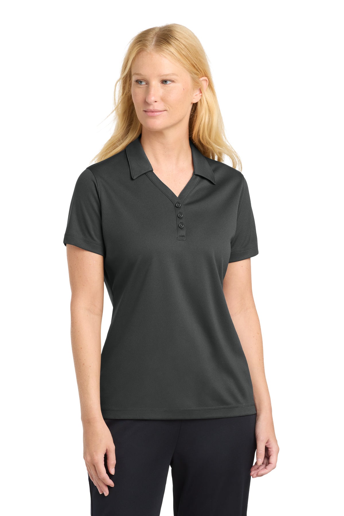 Sport-Tek Women's PosiCharge Micro-Mesh Polo. LST680 - Iron Grey