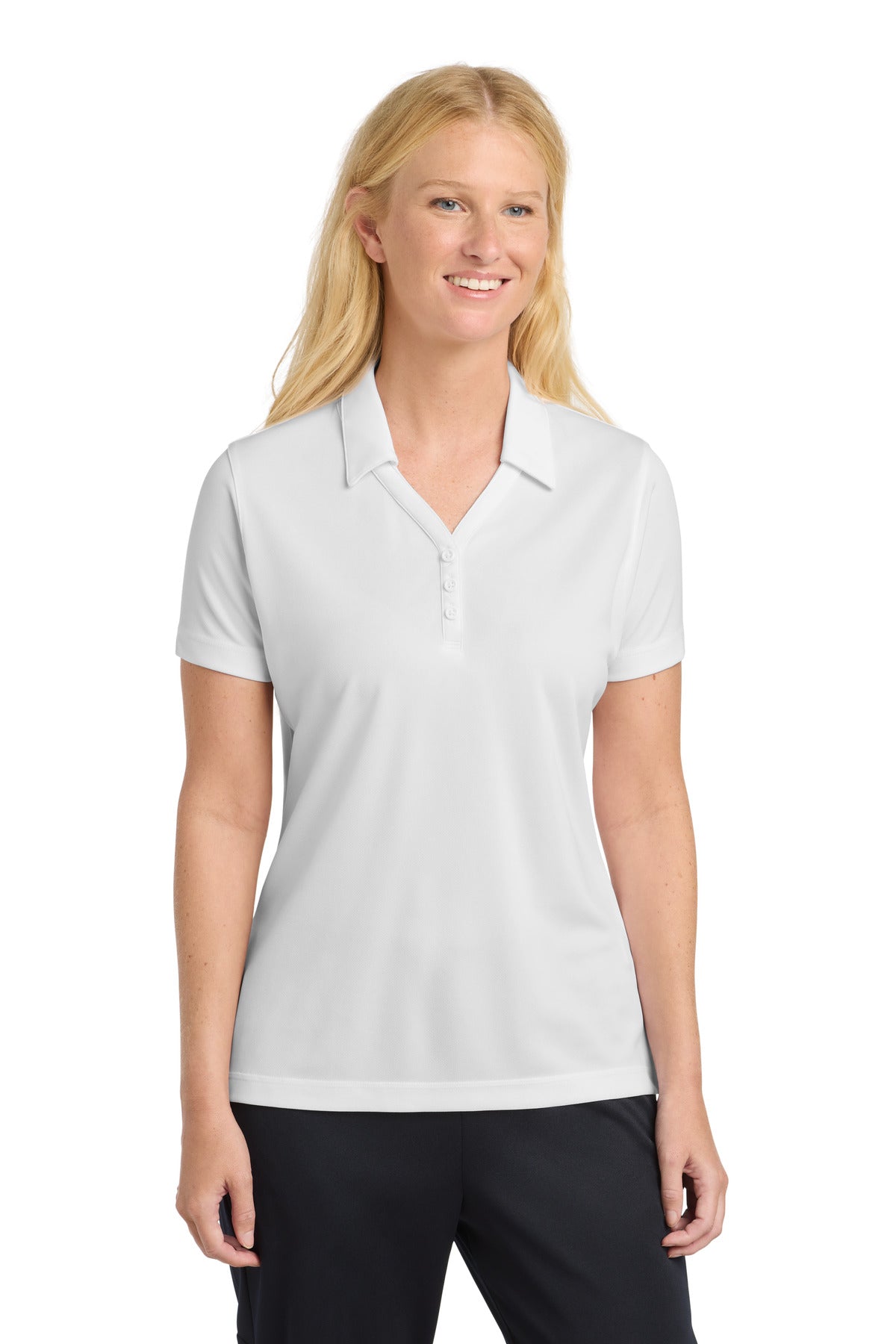 Sport-Tek Women's PosiCharge Micro-Mesh Polo. LST680 - White