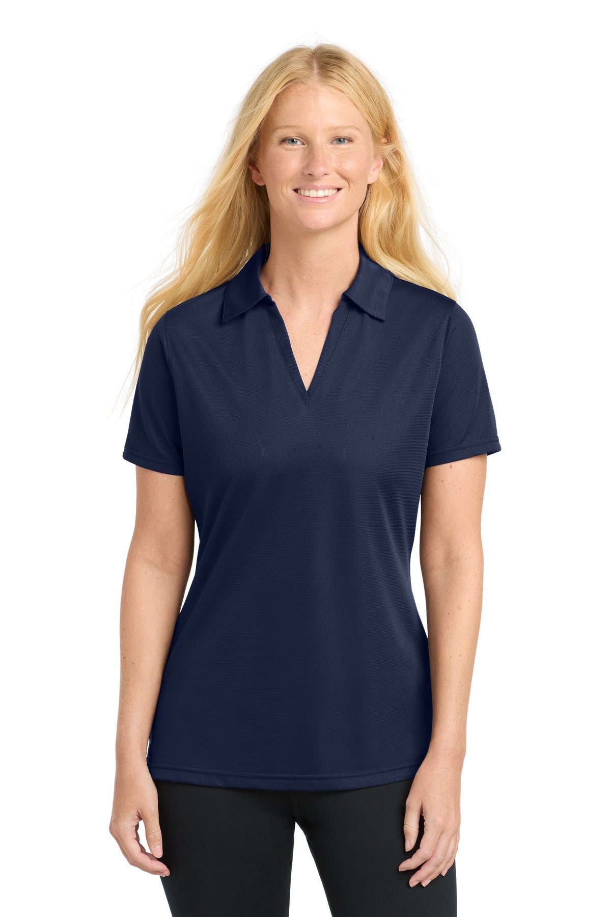 Sport-Tek Women's PosiCharge Active Textured Polo. LST690 - True Navy