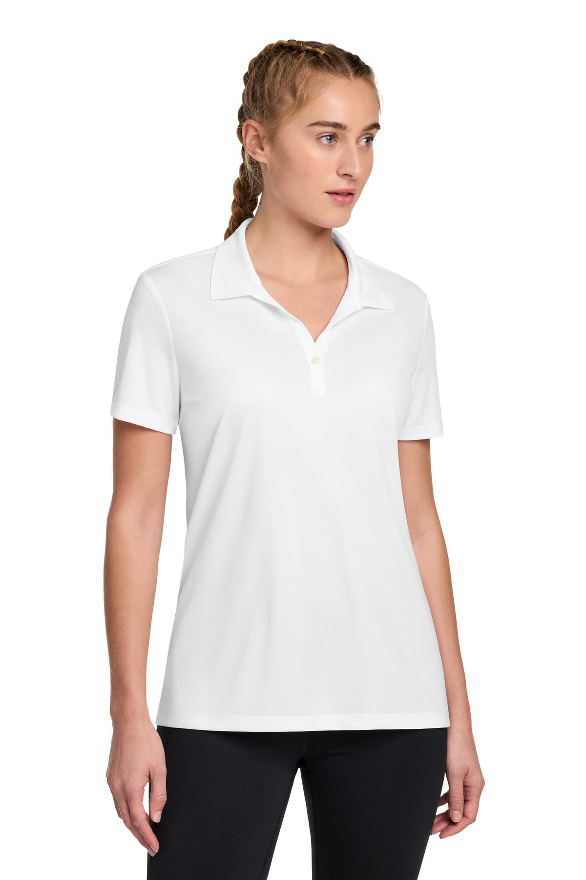 Sport-Tek Women's UV Micropique Polo LST740 - White