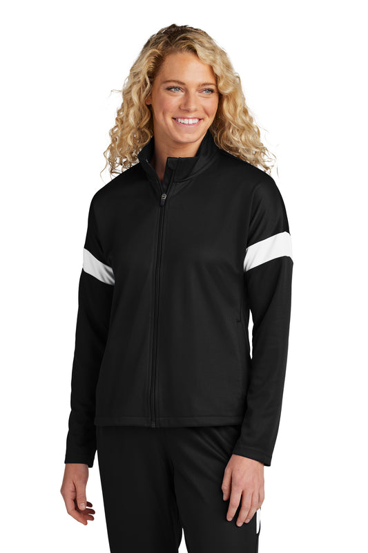 Sport-Tek Women's Travel Full-Zip Jacket LST800 - Black/ White