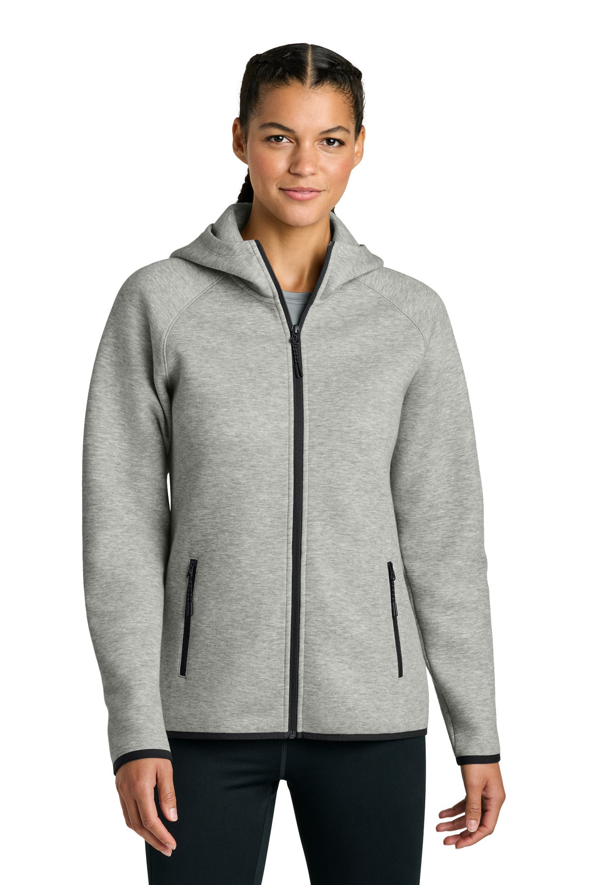 Sport-Tek Women's Phenom Full-Zip Hoodie LST840 - Athletic Heather