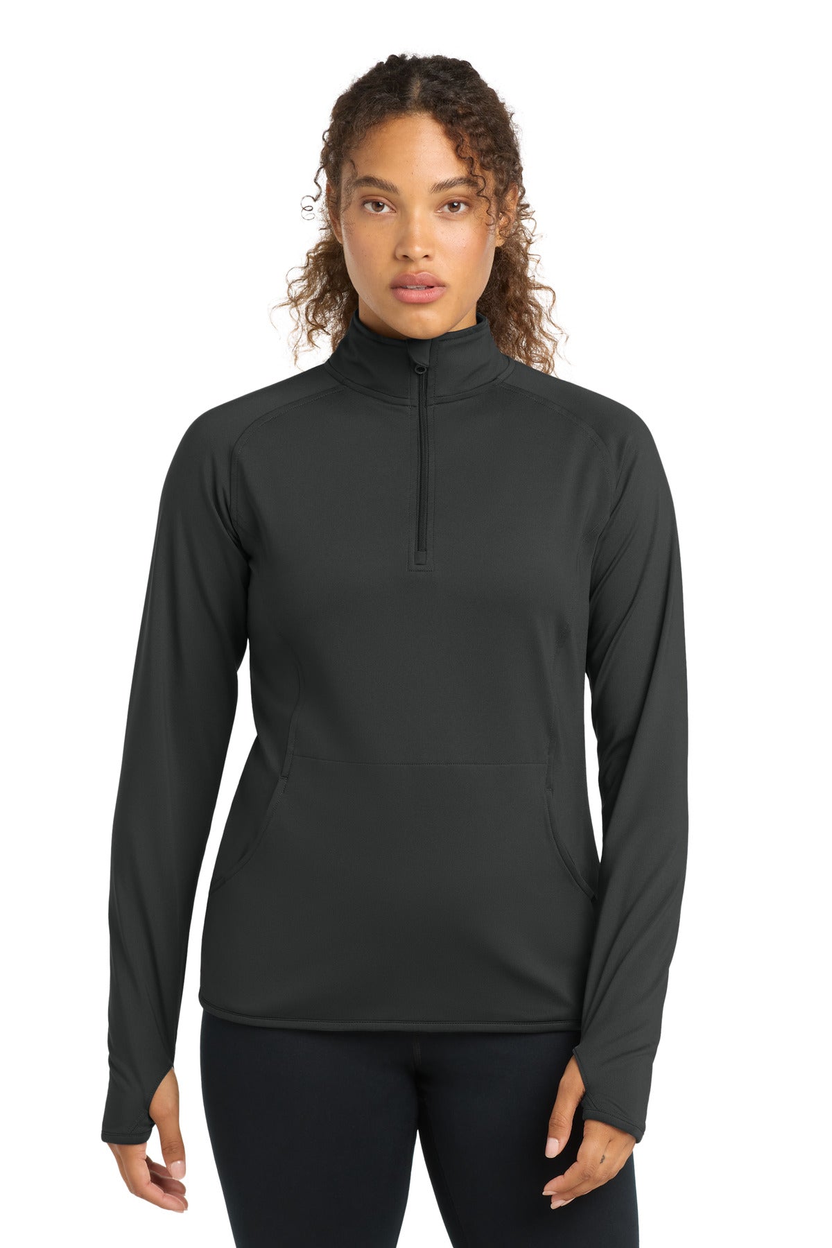 Sport-Tek Women's Sport-Wick Stretch 1/4-Zip Pullover. LST850 - Charcoal Grey