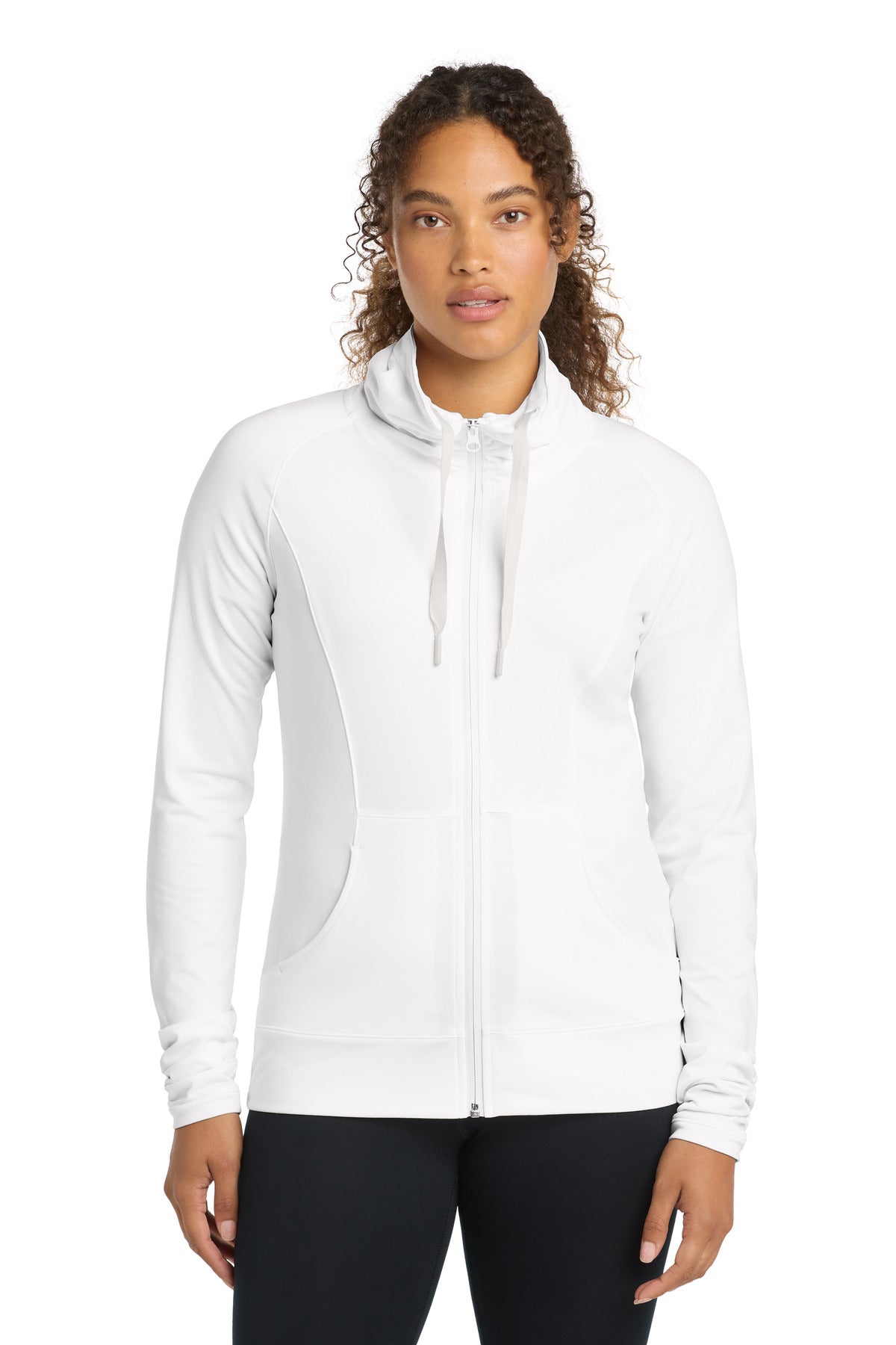Sport-Tek Women's Sport-Wick Stretch Full-Zip Jacket. LST852 - White