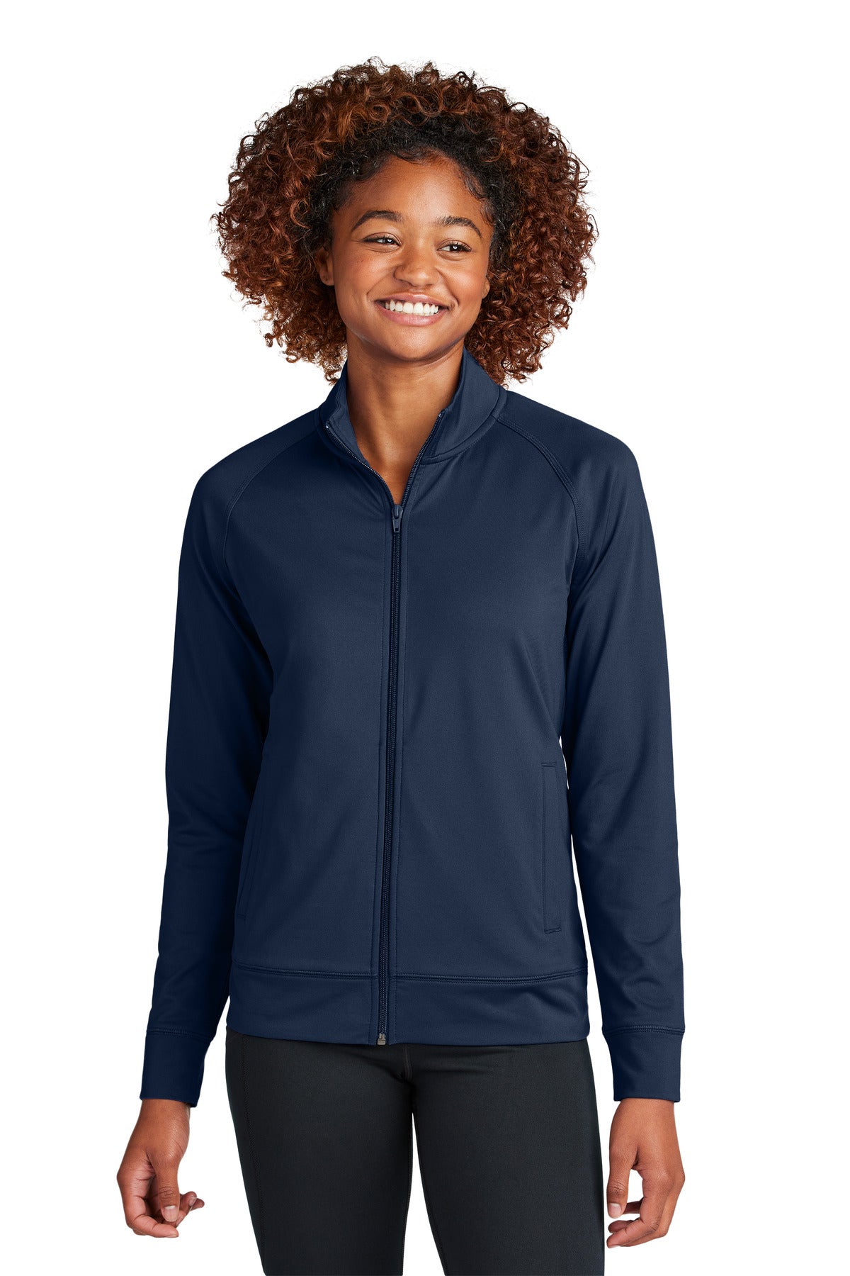 Sport-Tek Women's Sport-Wick Stretch Full-Zip Cadet Jacket LST857 - True Navy