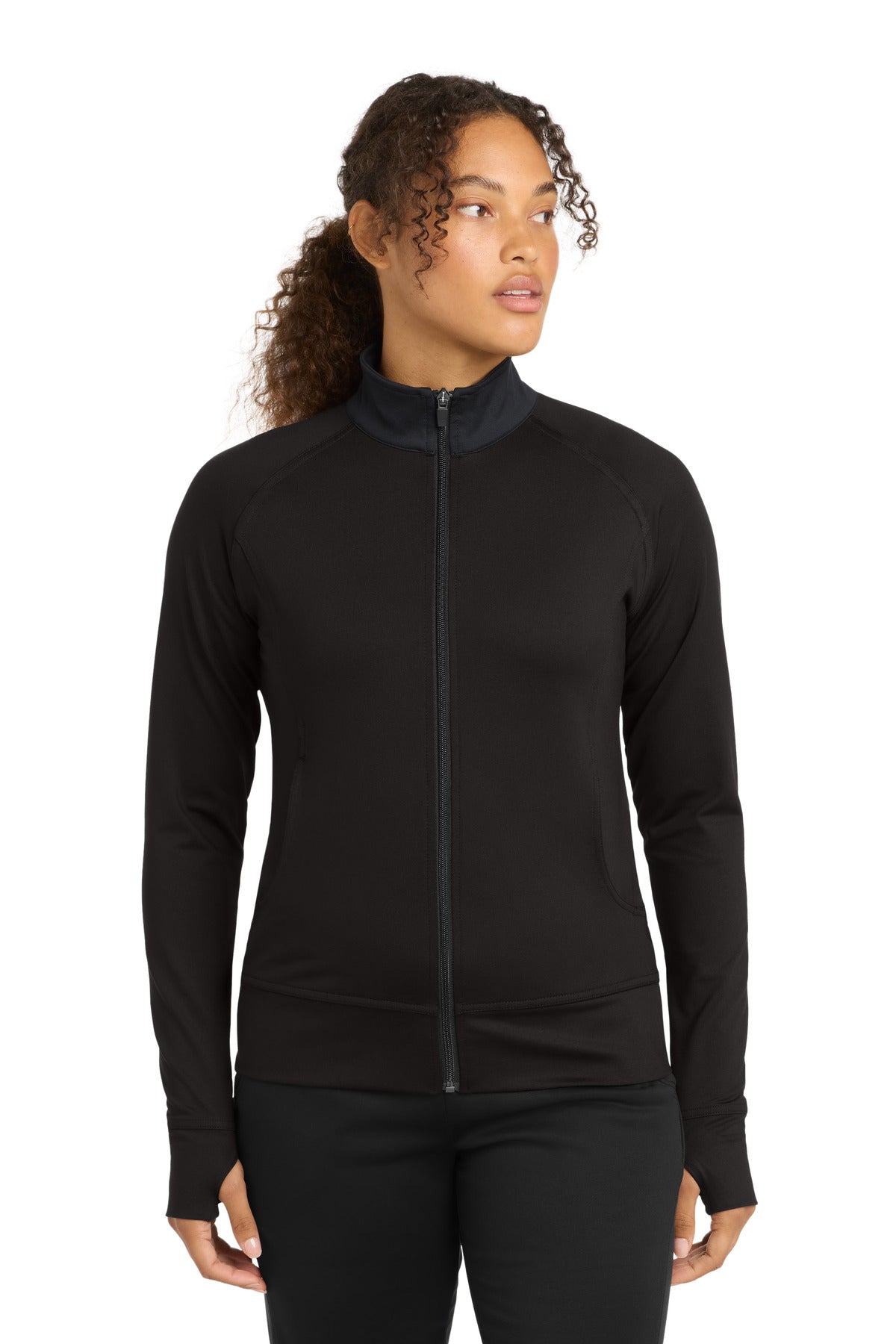 Sport-Tek Women's NRG Fitness Jacket. LST885 - Black